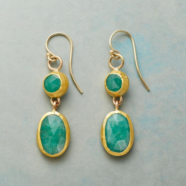 Pendientes Turquesa en Oro