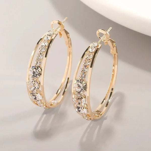 Pendientes Elegantes en Baño de Oro