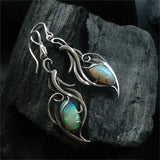 Pendientes Vintage de Ópalo Azul en Plata