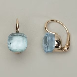 Pendientes Vintage Azules con Zirconia Incrustada