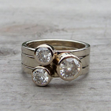 Anillo Vintage ‘Triplo’ con Zircónia