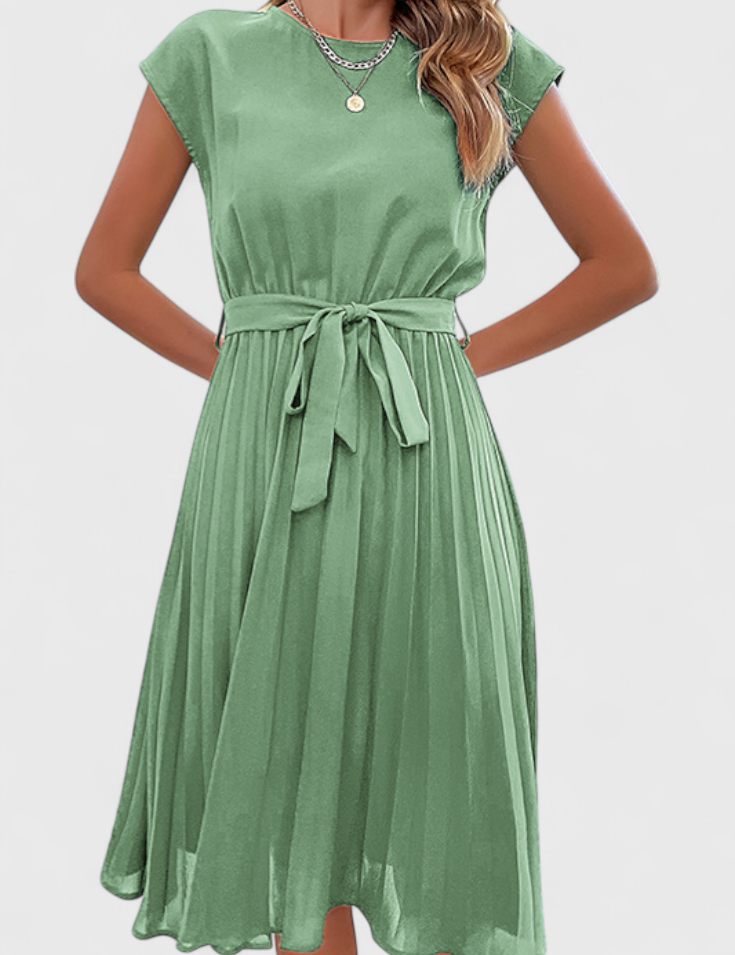 Luxie Vestido Midi Elegante de Tejido Ligero y Corte Fluido