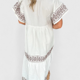 Allona Vestido Maxi Boho con Escote en V y Corte Relajado