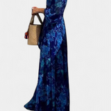 Davina Vestido Largo Off-Shoulder con Estampado Floral Romántico