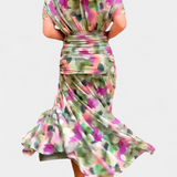 Alondra Vestido Largo con Estampado Floral Fantasía y Escote en V