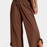 Justina Pantalón Palazzo con Volantes y Talle Alto