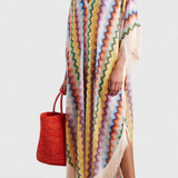 Imelda Kaftán de Crochet con Flecos Decorativos y Corte Holgado