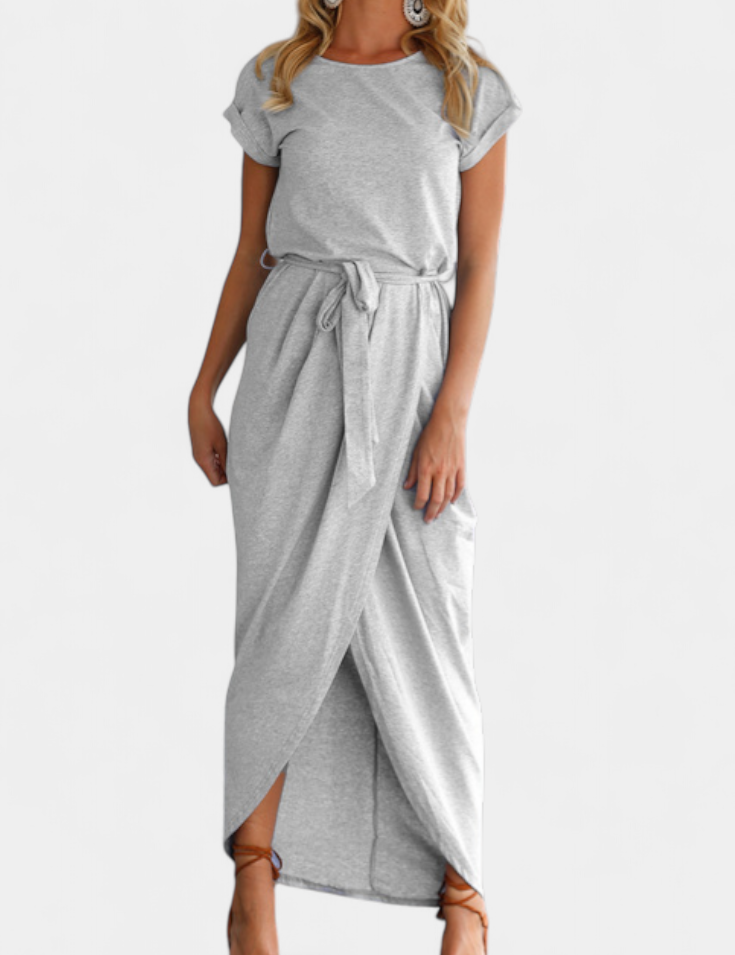 Clarissa Vestido Midi Envolvente con Abertura Lateral