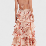 Juliette Vestido con Volantes y Escote Joya