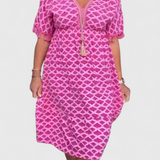 Kirra Vestido Boho Chic con Estampado Geométrico