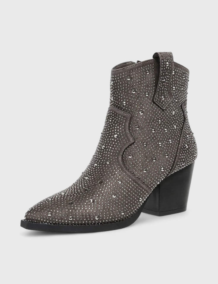 Berenice Botas Elegantes con Patchwork y Cremallera Lateral