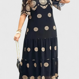 Cathy Vestido de Verano Elegante de Malla con Diseño Hueco y Corte Fluido