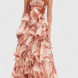 Juliette Vestido con Volantes y Escote Joya