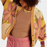 Casey | Cárdigan de Punto con Patrón Floral y Ajuste Suelto