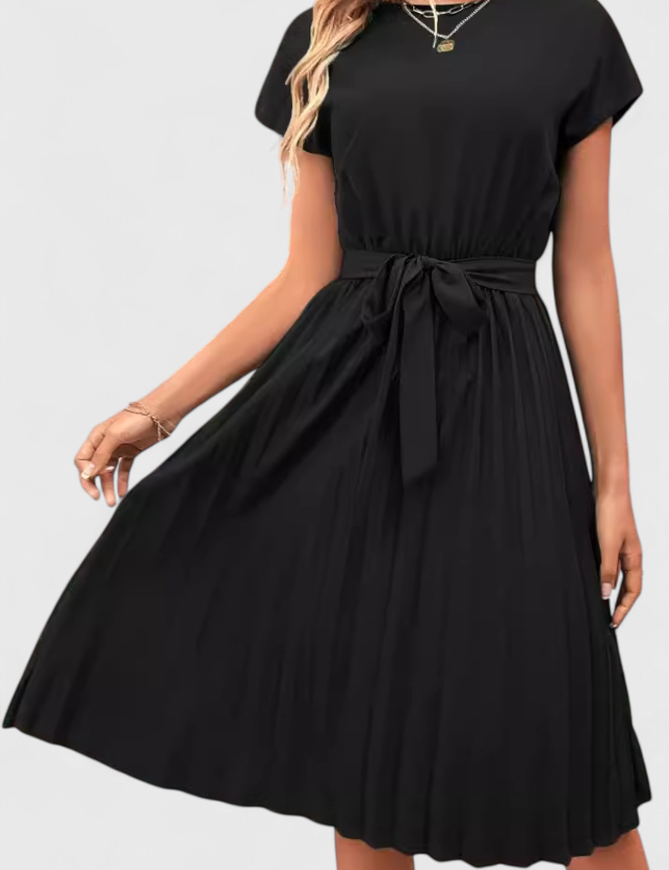 Luxie Vestido Midi Elegante de Tejido Ligero y Corte Fluido