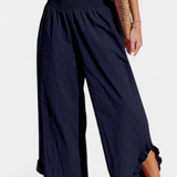 Justina Pantalón Palazzo con Volantes y Talle Alto