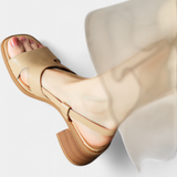 Milie Sandalias Retro con Punta Cuadrada y Tacón Cómodo