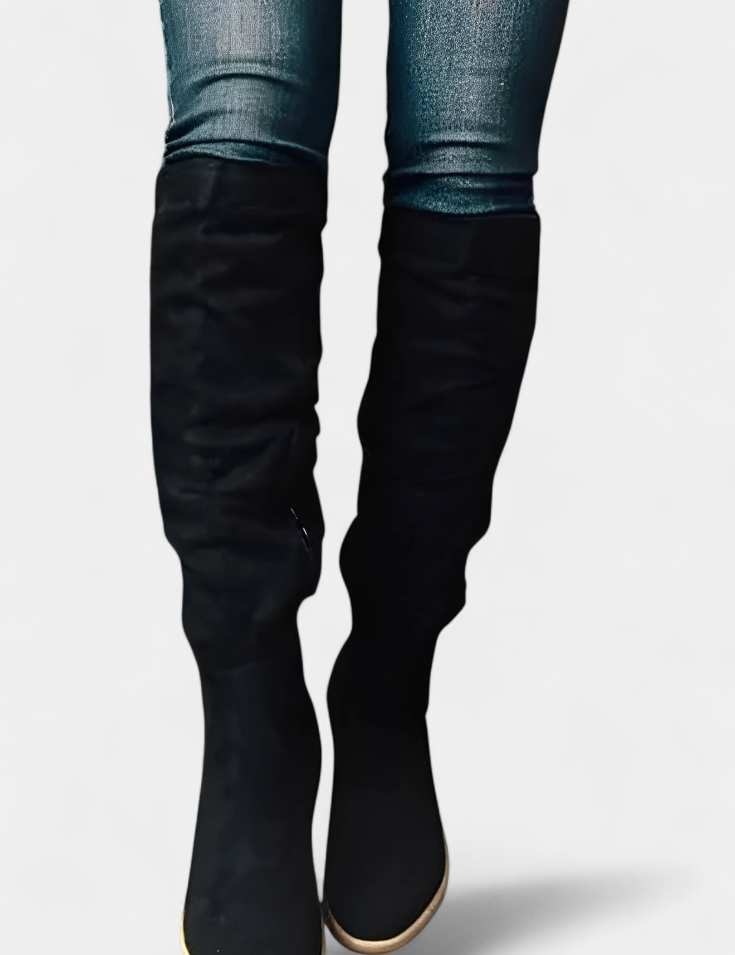 Calliope Botas de Tacón Grueso hasta la Rodilla