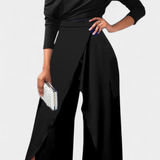 Brina Mono Largo Tie Dye con Hombros Descubiertos y Pierna Ancha con Abertura