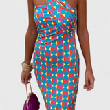 Julissa Vestido Maxi de Noche con Hombros Inclinados