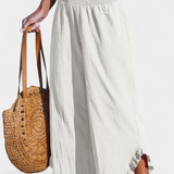 Justina Pantalón Palazzo con Volantes y Talle Alto