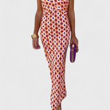 Julissa Vestido Maxi de Noche con Hombros Inclinados