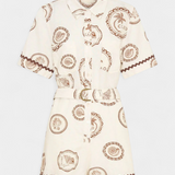 Seashell Mono Camiseta con Detalle de Concha y Botones