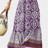 Ethel Falda Maxi Estampada con Volante