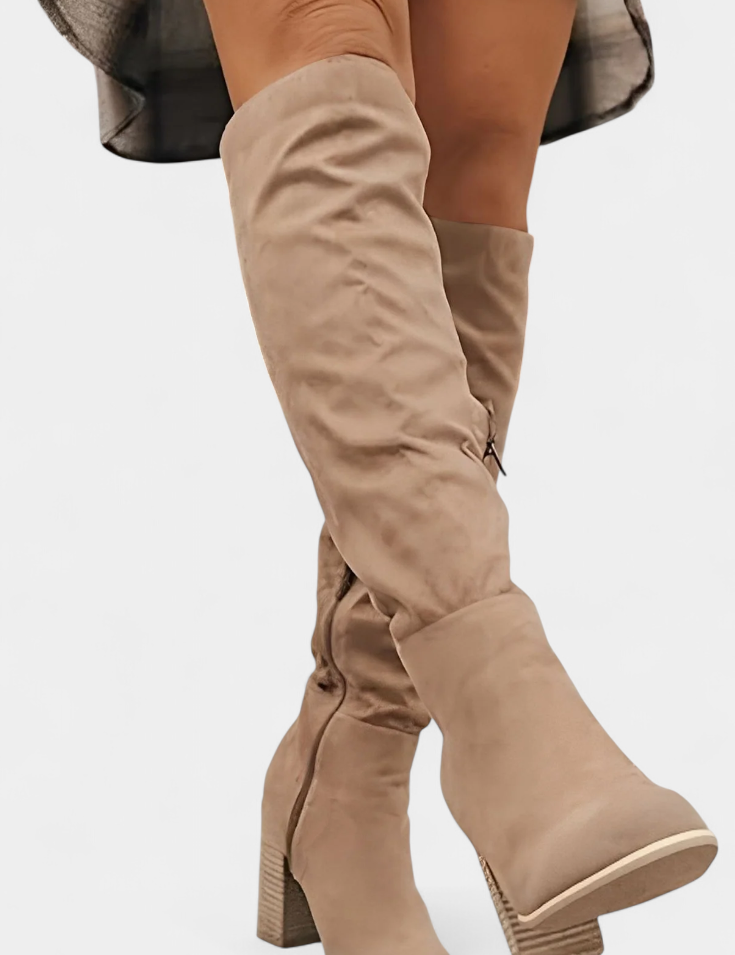 Calliope Botas de Tacón Grueso hasta la Rodilla