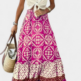 Ethel Falda Maxi Estampada con Volante