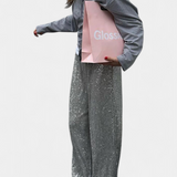 Elva Pantalones de Lentejuelas de Cintura Alta y Corte Holgado