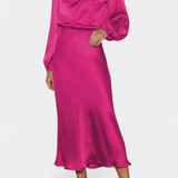 Cecila Vestido Maxi con Cuello Alto y Detalle Floral