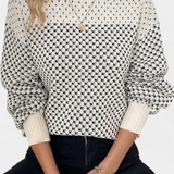 Rachael | Jersey de Cuello Redondo en Bloques de Color