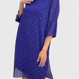 Polly Vestido Elegante de Gasa con Corte Clásico y Caída Fluida