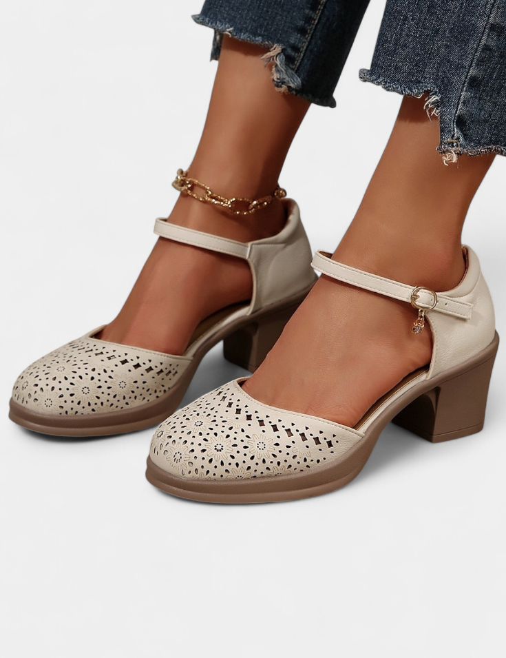 Cirila Botines de Mujer de Cuero Sintético con Hebilla Decorativa