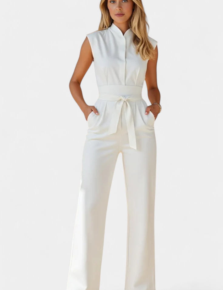 Ela Mono Sin Mangas de Corte Acampanado