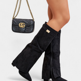 Raya Botas hasta la Rodilla con Tacón Bloque