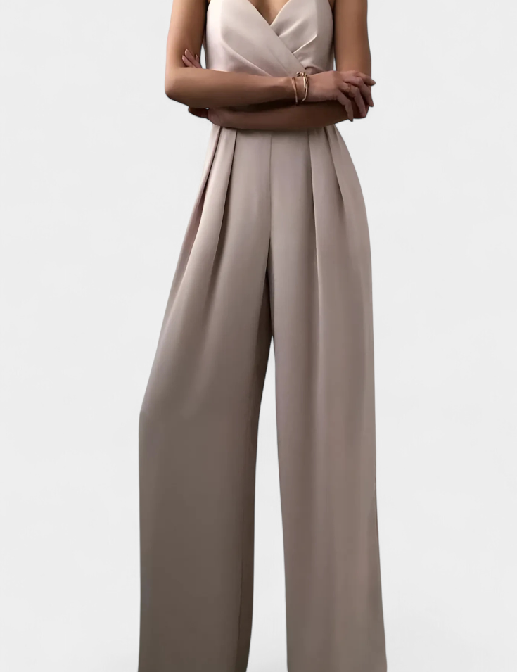 Romily Mono Sexy con Tirantes y Pierna Ancha Elegante