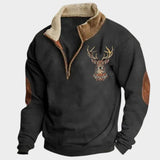 Christos™ | Sudadera de Invierno con Forro Polar y Diseño de Ciervo