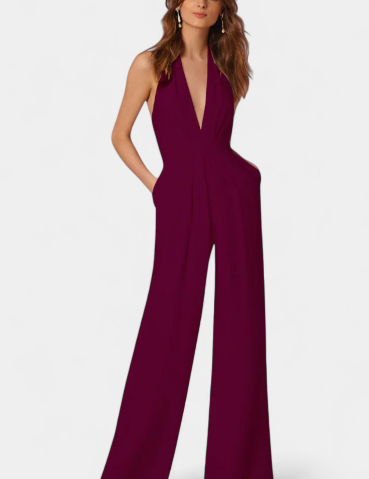 Lila Mono de Pierna Ancha con Elegancia Ligera