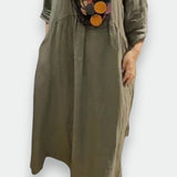 MANDIRA | Vestido de algodón y lino