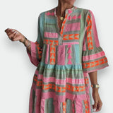 Juliane | Vestido Boho de Swing con Detalles de Volantes